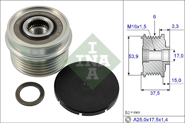 Sprzęgło alternatora INA 535 0223 10