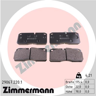 Klocki hamulcowe ZIMMERMANN 29067.220.1