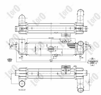Chłodnica powietrza intercooler ABAKUS 024-018-0001