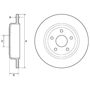 Tarcza hamulcowa DELPHI BG4772C