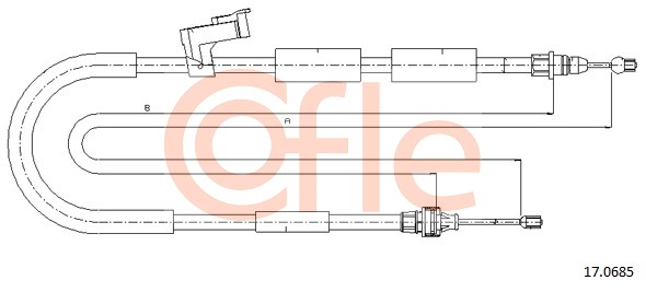 Linka hamulca ręcznego COFLE 92.17.0685