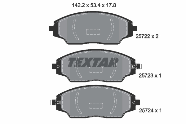 Klocki hamulcowe TEXTAR 2572201