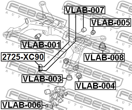 Tuleja wahacza FEBEST VLAB-006