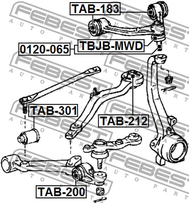 Tuleja wahacza FEBEST TAB-301