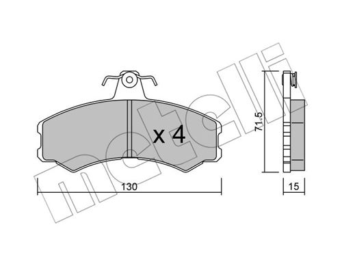 Klocki hamulcowe METELLI 22-0031-1