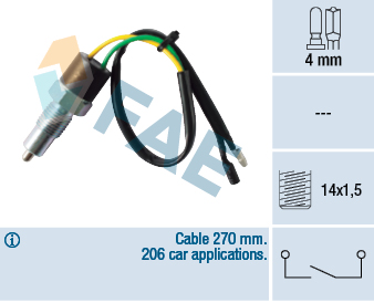 Włącznik świateł cofania FAE 40580