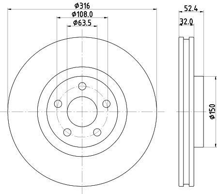 Tarcza hamulcowa HELLA PAGID 8DD 355 126-701