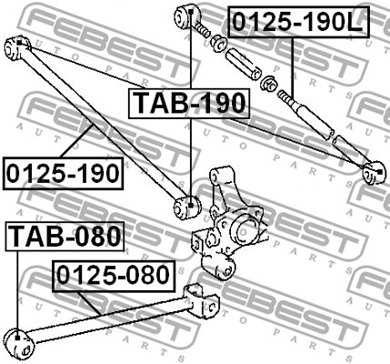 Tuleja wahacza FEBEST TAB-080