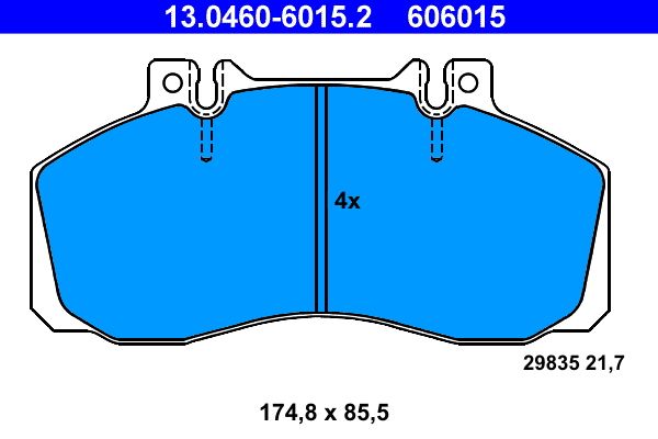 Klocki hamulcowe ATE 13.0460-6015.2