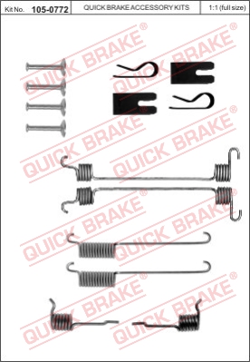 Zestaw dodatków do szczęk hamulcowych QUICK BRAKE 105-0772