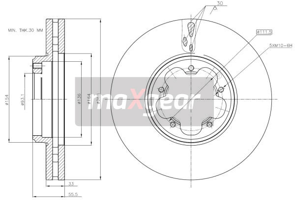 Tarcza hamulcowa MAXGEAR 19-3231