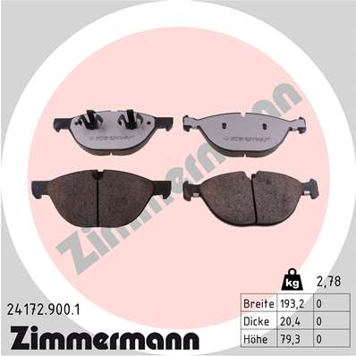 Klocki hamulcowe ZIMMERMANN 24172.900.1