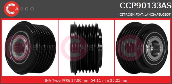 Koło pasowe alternatora CASCO CCP90133AS
