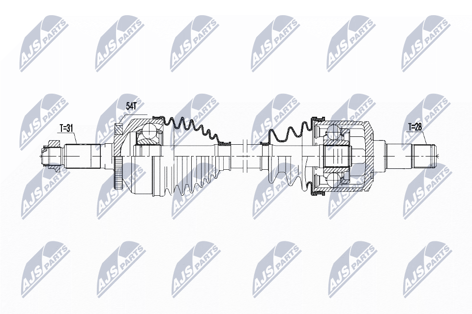 Wał napędowy NTY NPW-KA-378