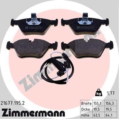 Klocki hamulcowe ZIMMERMANN 21677.195.2