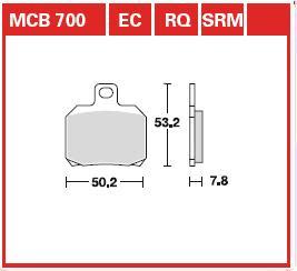 Klocki hamulcowe TRW MCB700SH