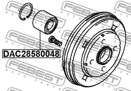 Łożysko koła FEBEST DAC28580048