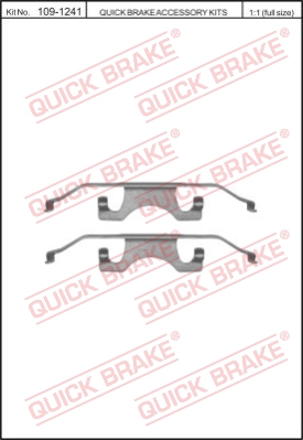 Zestaw akcesoriów montażowych  klocków hamulcowych QUICK BRAKE 109-1241