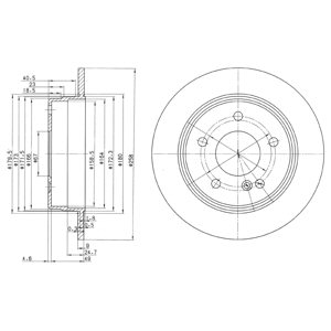 Tarcza hamulcowa DELPHI BG2761