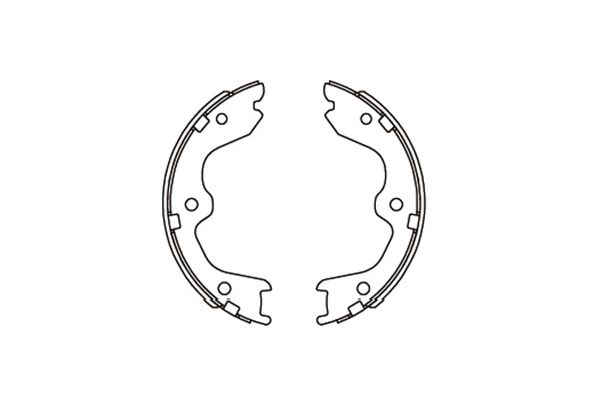 Zestaw szczęk hamulcowych KAVO PARTS KBS-7408