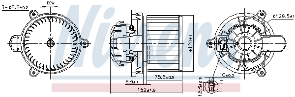 Wentylator wewnętrzny NISSENS 87625