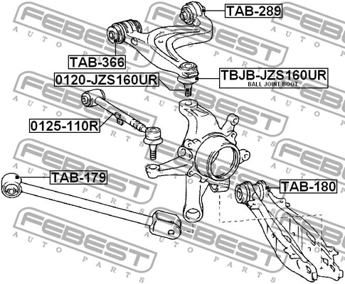 Tuleja wahacza FEBEST TAB-180