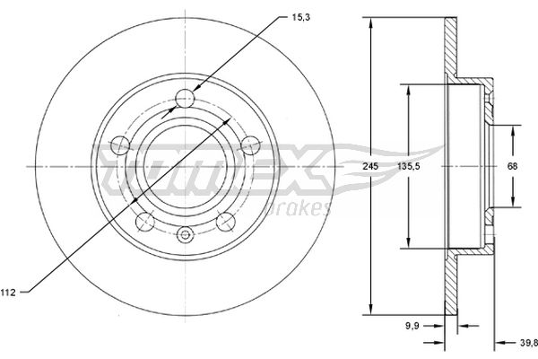 Tarcza hamulcowa TOMEX BRAKES TX 71-71