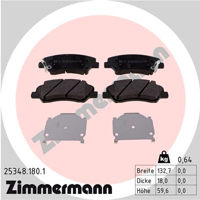 Klocki hamulcowe ZIMMERMANN 25348.180.1
