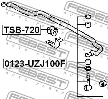Łącznik stabilizatora FEBEST 0123-UZJ100F