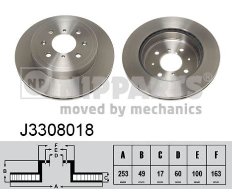 Tarcza hamulcowa NIPPARTS J3308018