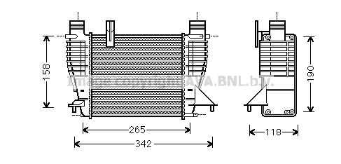 Chłodnica powietrza intercooler AVA QUALITY COOLING DNA4356
