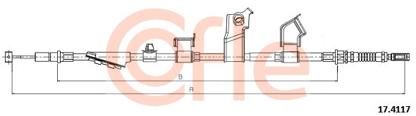 Linka hamulca ręcznego COFLE 17.4117