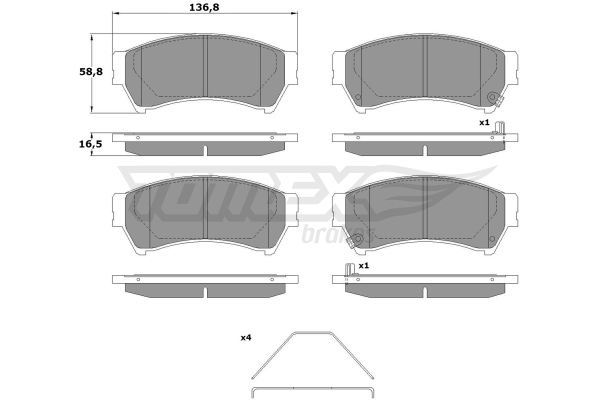 Klocki hamulcowe TOMEX BRAKES TX 17-40