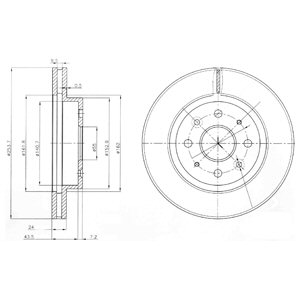 Tarcza hamulcowa DELPHI BG4019