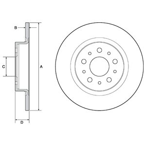 Tarcza hamulcowa DELPHI BG4690C