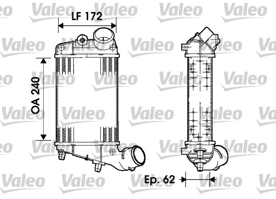 Chłodnica powietrza intercooler VALEO 817862