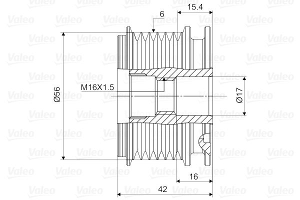 Sprzęgło alternatora VALEO 588024