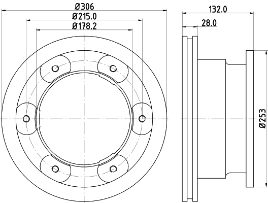 Tarcza hamulcowa HELLA 8DD 355 115-551