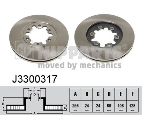 Tarcza hamulcowa NIPPARTS J3300317
