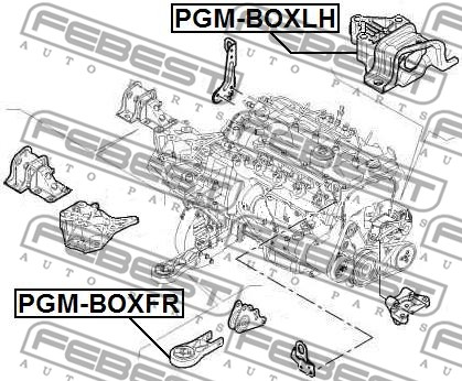 Poduszka silnika FEBEST PGM-BOXFR