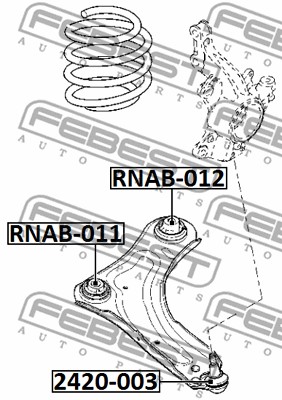 Tuleja wahacza FEBEST RNAB-012