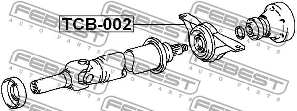 Łożysko centralne wału napędowego FEBEST TCB-002