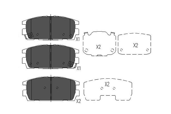Klocki hamulcowe KAVO PARTS KBP-3017