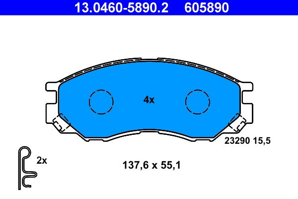 Klocki hamulcowe ATE 13.0460-5890.2