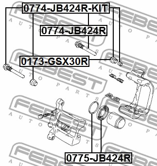 Zestaw naprawczy zacisku FEBEST 0775-JB424R