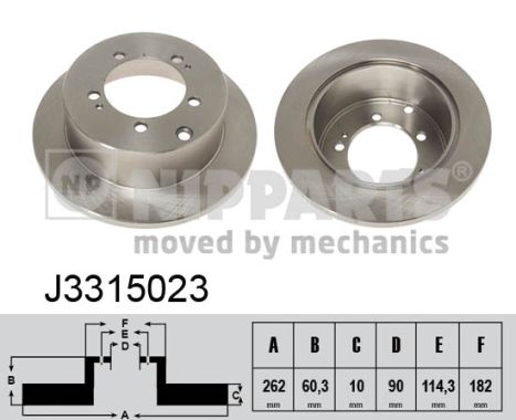 Tarcza hamulcowa NIPPARTS J3315023
