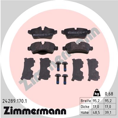 Klocki hamulcowe ZIMMERMANN 24289.170.1