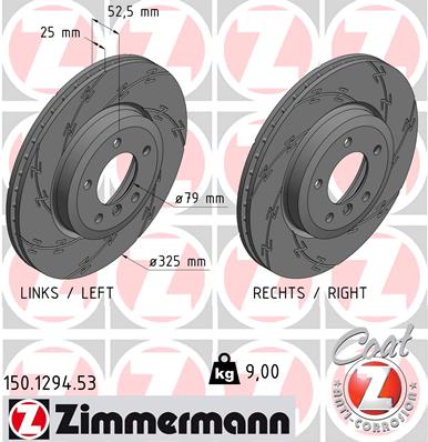 Tarcza hamulcowa ZIMMERMANN 150.1294.53