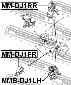 Poduszka silnika FEBEST MMB-DJ1LH