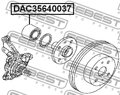 Łożysko koła FEBEST DAC35640037